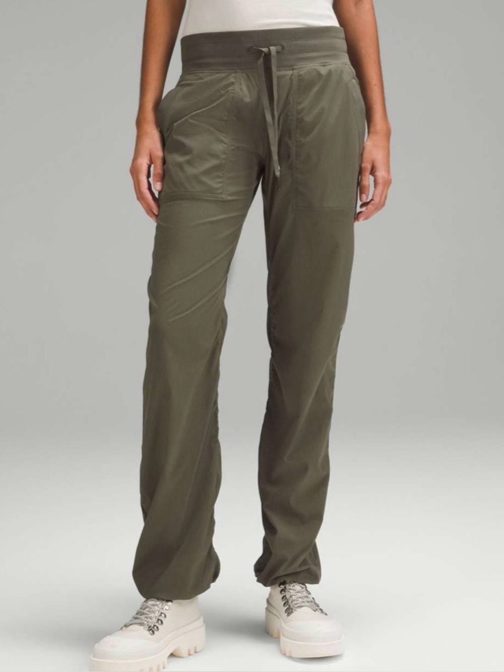 Lululemon Dance Studio Mid-Rise Pant Full Length 6 Army Green Athleisure Workout